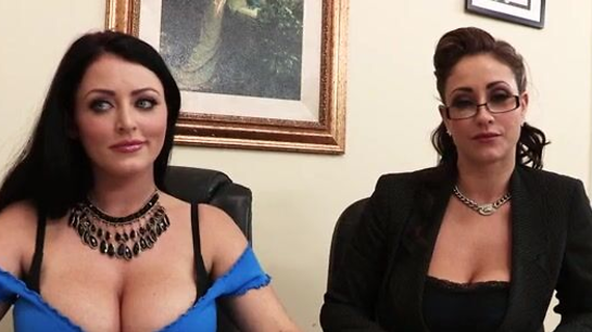Two Sluts Fuck Johnny Sins During The Job Interview!