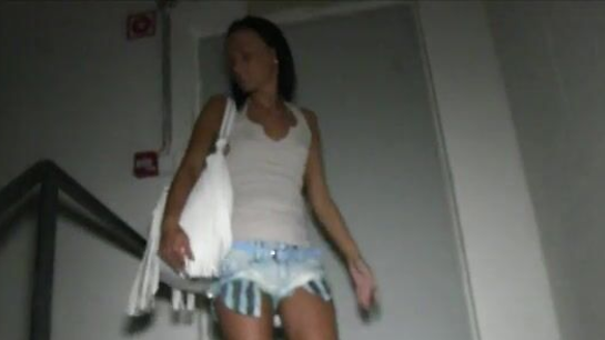 Cute Brunette Sucks And Fucks For Money In Underground Parking