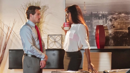 Boss Roughly Fucks His Hot Latina Secretary