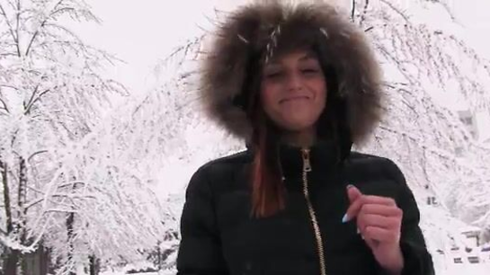 Smiling College Girl Fucks Stranger For Money!