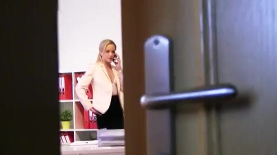 Beautiful Blonde Can't Resist Fucking At Work!