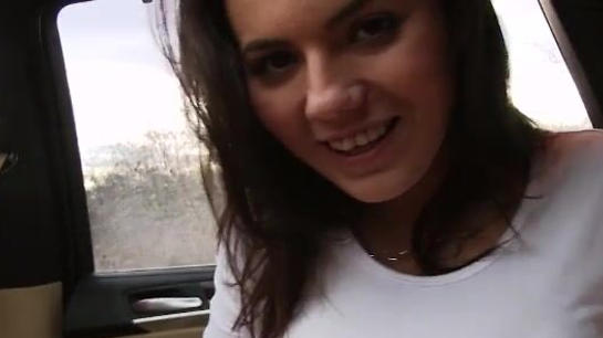 Horny College Girl Fucks Stranger In His BMW - Jeans Off Doggy Style!