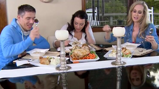 Horny Mature Hostess Fucks Guest's Husband After Dinner!