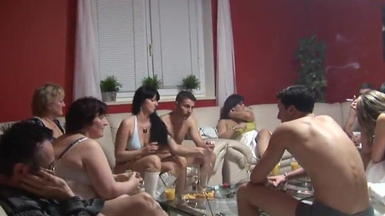 Czech Swingers Get Drunk On Champagne At Group Sex Orgy!