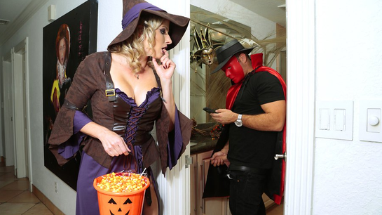 Caught Him Jerking In The Bathroom On Halloween And Fucked Him Senseless!