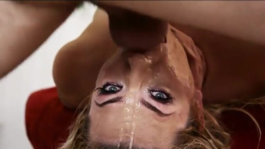 Blonde Slut Loves Getting Fucked Balls Deep In Her Throat!