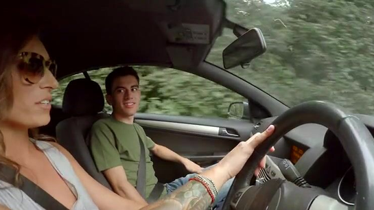 Horny Nympho Picks Up Stranger On Road And Fucks Him In Her Convertible!