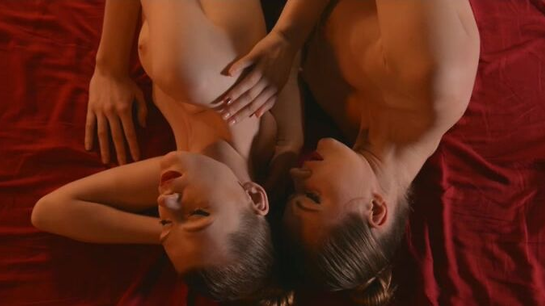 Sensual Lesbian Sex With Skinny Girls In Black Pantyhose And Big Dildo!
