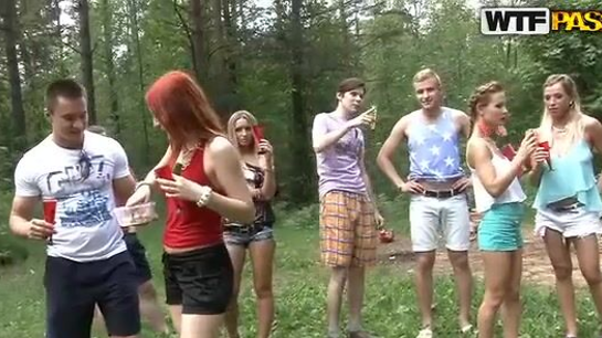 Wild Summer Forest Party With Russian Girls, BBQ And Champagne!