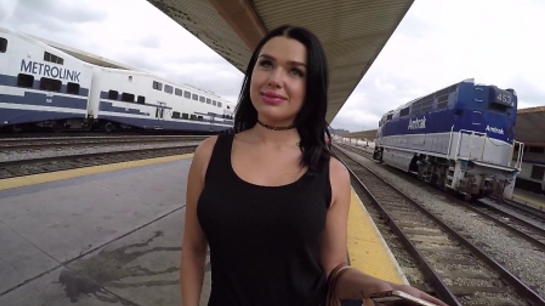 Picked Up Girl At The Station And Fucked Her In The Train Compartment!