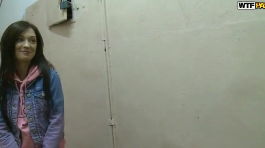 Adorable babe happily goes to a guy's apartment for hot gentle sex!