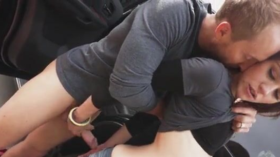 Ripped Open Jeans And Fucked Brunette Deep!