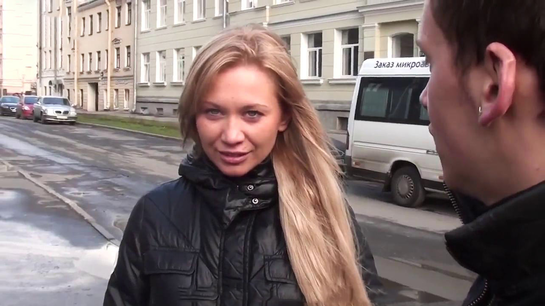 Pickup Guys Convince Cute Olya To Get Fucked!