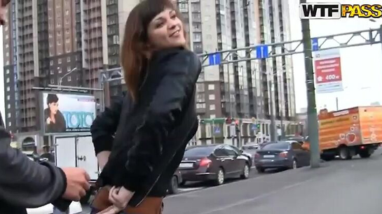 Guys Seduce Bratty City Girl For Cash Sex!