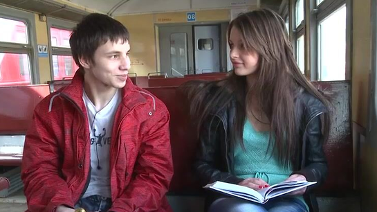 Two Students Pick Up Lonely Train Girl For Sex!