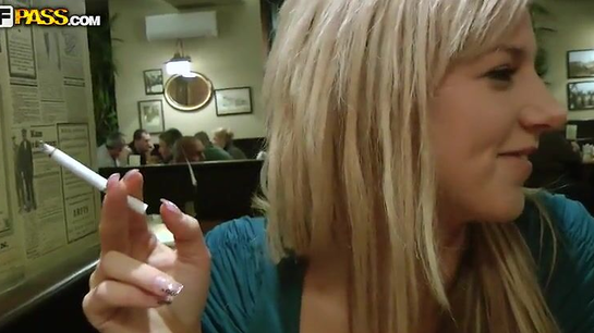 Prague Blonde Fucked In Toilet After Coffee Date!