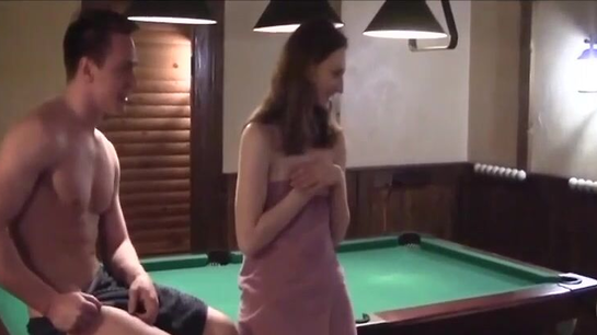 Guys Met A Tall Easy Slut In St. Petersburg And Fucked Her Hard In The Sauna!