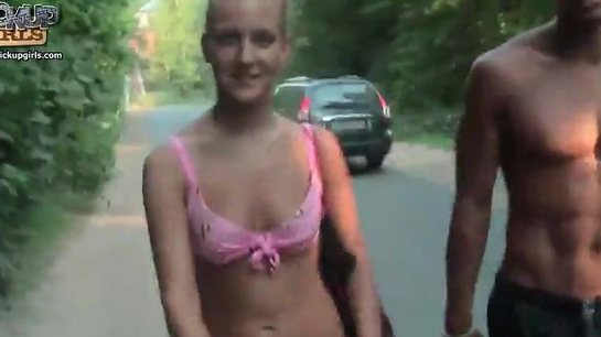Lonely Girl Sunbathing On The Beach Got Picked Up And Fucked By Pros!