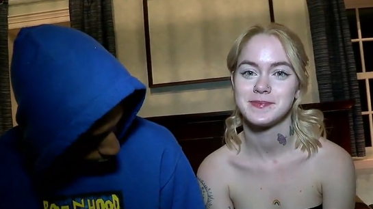 Her First Big Black Cock Stretches Her Pussy!