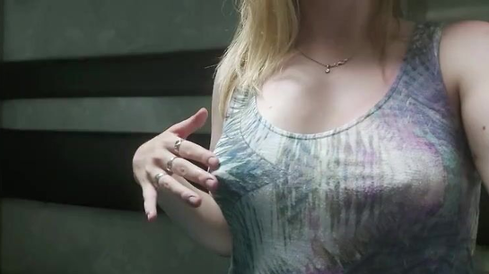 Stripped To Panties Fingering In The Train