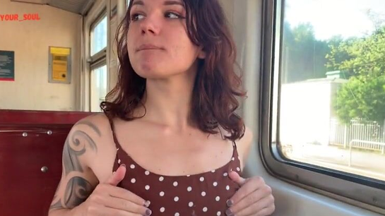 Russian Girl Masturbating In Public Train