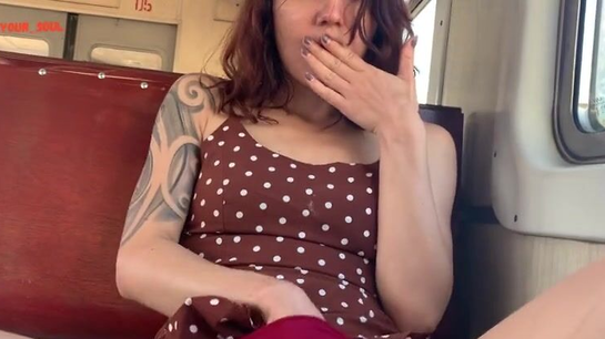 Russian Girl Masturbating In Public Train