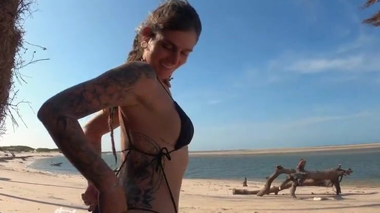 Loving Couple Fucking Passionately On A Deserted Beach!