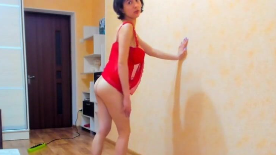Cute Girl Shows Her Soft Body In Gentle Home Striptease!