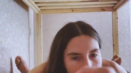 Hostel Slut Sucks New Guy's Cock And Gives Footjob - POV!
