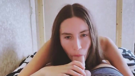 Hostel Slut Sucks New Guy's Cock And Gives Footjob - POV!