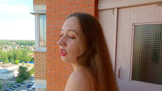 Hot Neighbor Stepped Out On Balcony Because It Was Too Hot Inside!