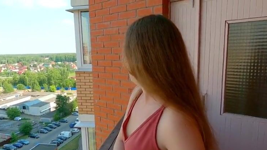 Hot Neighbor Stepped Out On Balcony Because It Was Too Hot Inside!