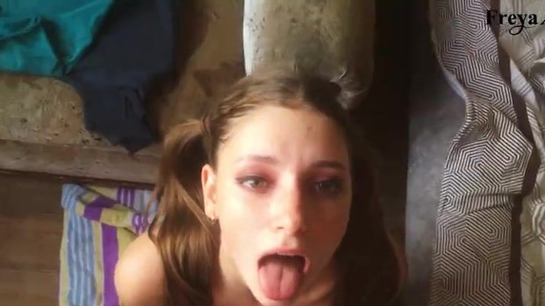 Russian Students Fuck Hard On Couch - Bra Stays On!