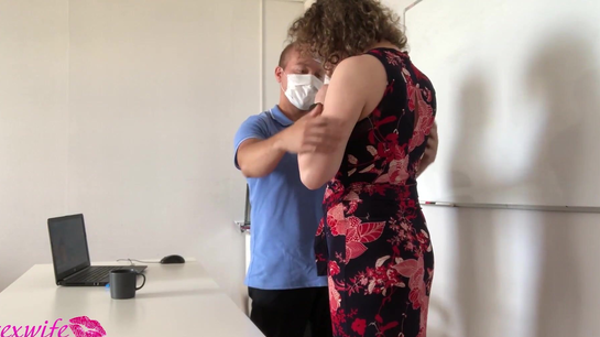 Mature Secretary Sucks Her Boss While Jealous Husband Waits At Home!