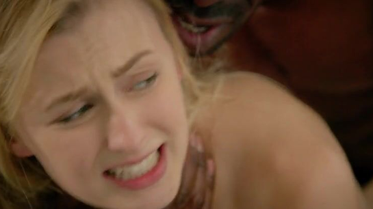 Skinny White Girl Destroyed By Two Big Black Cocks In Threesome!