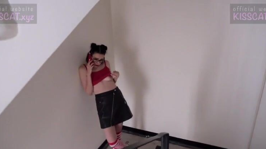 Step Sister Sucks My Cock While Talking To Her Boyfriend On The Phone!
