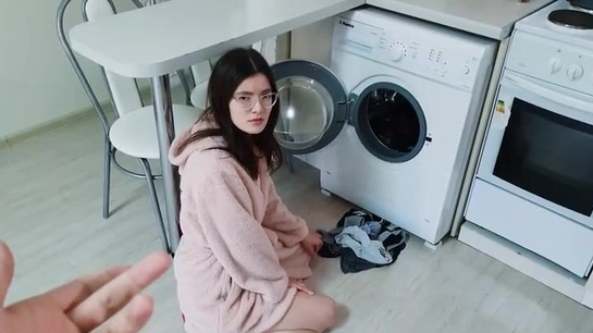 Stepsister Stuck In Dishwasher... I Fucked Her From Behind!