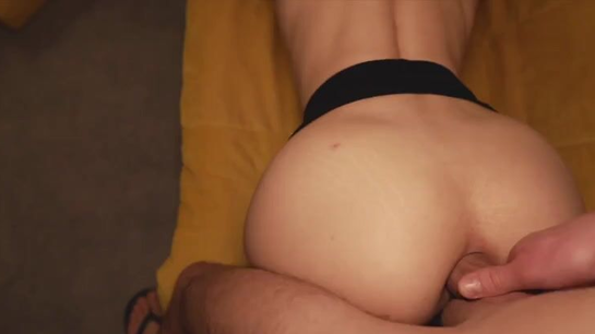 She Fingers Her Tight Ass Herself Before Boyfriend Fucks It Deep