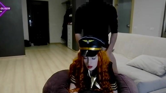 Aeroflot Stewardess Gets Her Tight Pussy Fucked After The Flight!