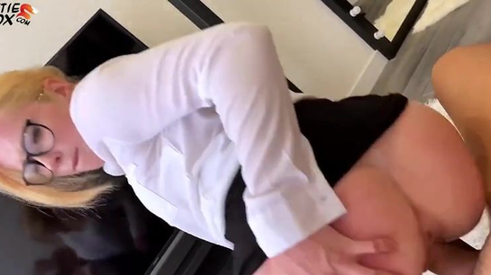 She Fucks For Bonuses Because She Has No Other Choice!