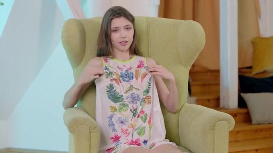 Cute Girl With Natural Tits Masturbates With Legs Spread