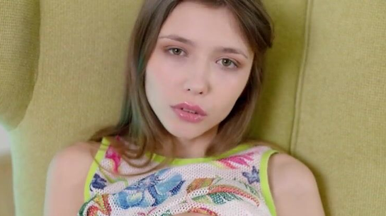 Cute Girl With Natural Tits Masturbates With Legs Spread