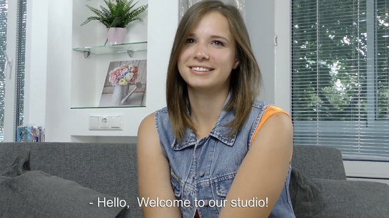 Shy Young Russian Girl's First Porn Casting