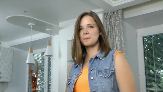 Shy Young Russian Girl's First Porn Casting