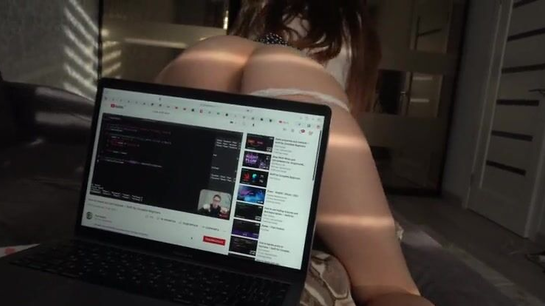 Stepsister Starts Teasing Me While I'm Watching YouTube