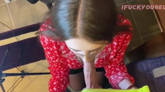 Cute Teacher Sucks Cock Way Better Than She Teaches!