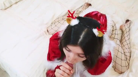 Cute Brunette In Sexy Outfit Fucked Hard Before New Year!