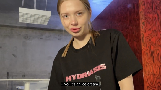 What's that stain on your shirt? Uhh... it's ice cream!