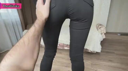 My sexy friend with a perfect round ass comes over for hot sex all the time