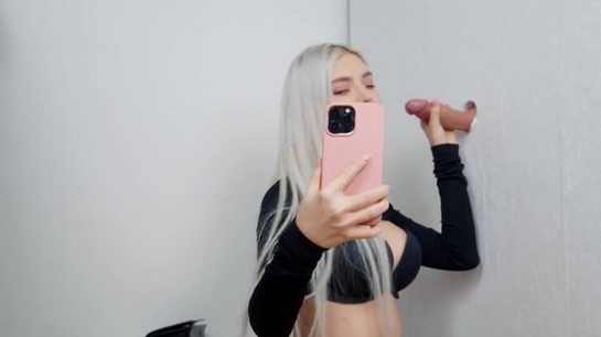 Sucked Glory Hole Cock And Posted Cum Facial Selfie For Instagram!